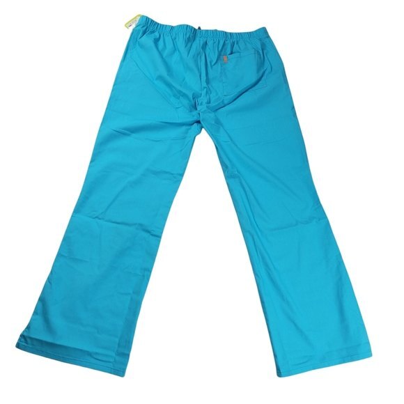 Code Happy Womens Drawstring Scrub Pants, Turquoise Blue, L, New With Tags, NWT - Picture 2 of 13